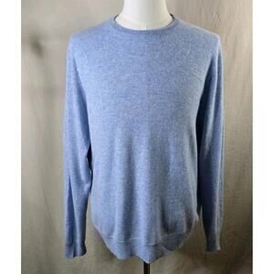 Nordstrom 100% Cashmere Crewneck Sweater Light Blue Pullover Men’s XL NEW NWOT